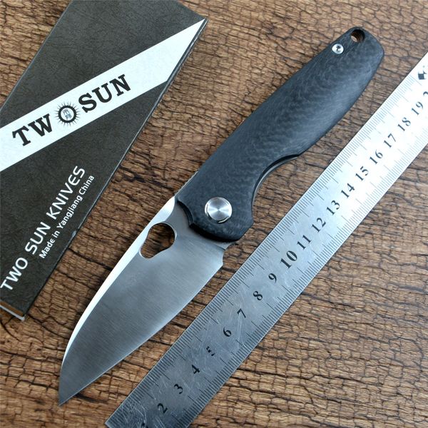 twosun m390 blade survival folding pocket knife hunting outdoor color titanium carbon fiber handle fast open gift ts129
twosun m390 blade survival folding pocket knife hunting outdoor color titanium carbon fiber handle fast open gift ts129