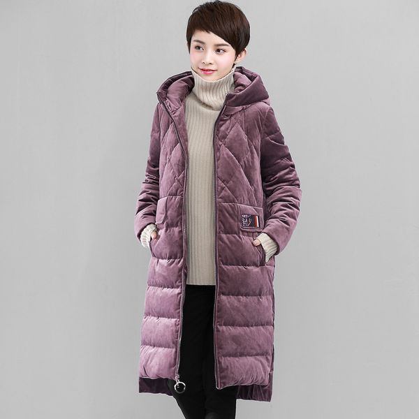 jacket down velvet for woman winter coat with hoodie female jackets of large, long, loose korean parka mujer kj552 iob4, Black
jacket down velvet for woman winter coat with hoodie female jackets of large, long, loose korean parka mujer kj552 iob4, Black