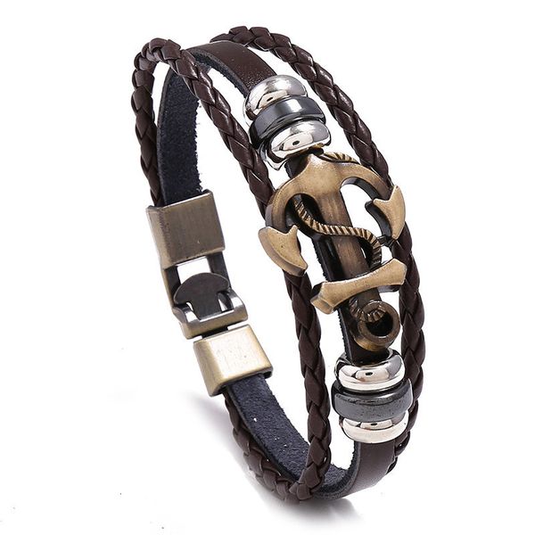 personality leather alloy anchor pu men casual woven beaded vintage punk bracelet women fashion jewelry wholesale, Golden;silver
personality leather alloy anchor pu men casual woven beaded vintage punk bracelet women fashion jewelry wholesale, Golden;silver