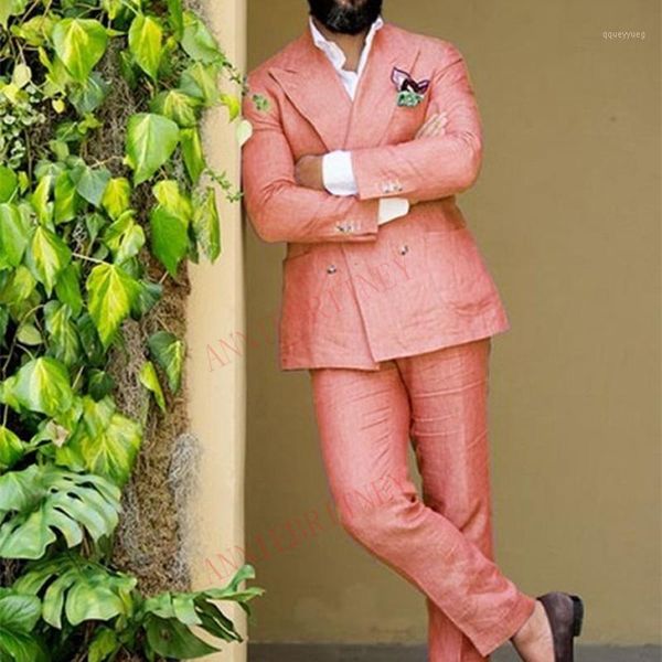 men's suits & blazers 2021 suit men linen summer beach groom wedding casual man blazer custom made tuxedo jacket pants set coral red me, White;black
men's suits & blazers 2021 suit men linen summer beach groom wedding casual man blazer custom made tuxedo jacket pants set coral red me, White;black