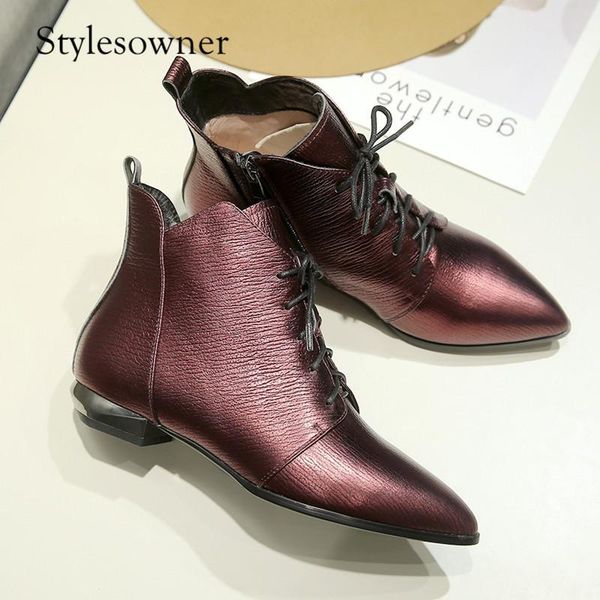 stylesowner luxury design cow leather thick heels with rivet short ankle boots popular trends for young lady boots, Black
stylesowner luxury design cow leather thick heels with rivet short ankle boots popular trends for young lady boots, Black