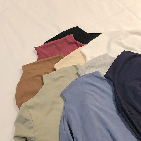 9 colors autumn korean style basic women slim turtleneck solid color long sleeve t-shirt womens tees shirt femme (f3877) 201125, White
9 colors autumn korean style basic women slim turtleneck solid color long sleeve t-shirt womens tees shirt femme (f3877) 201125, White