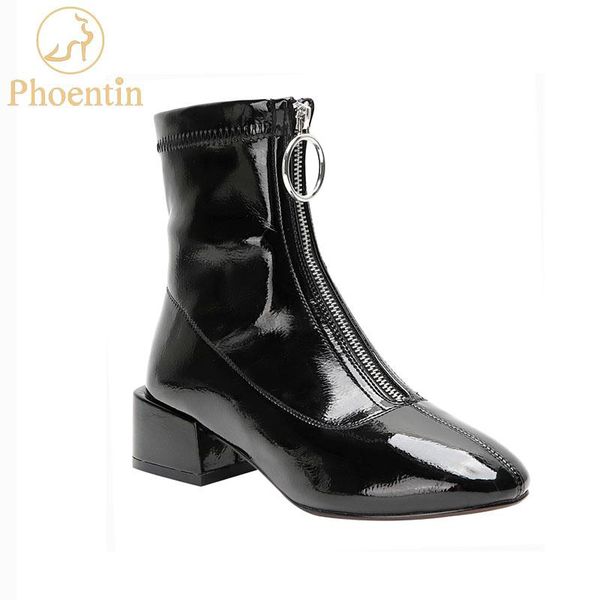 phoentin патентные кожаные ботильоны для лодыжки женский 2020 front zip закрытие осень женская обувь средняя обувь на каблуке белый ft800, Black
phoentin патентные кожаные ботильоны для лодыжки женский 2020 front zip закрытие осень женская обувь средняя обувь на каблуке белый ft800, Black
