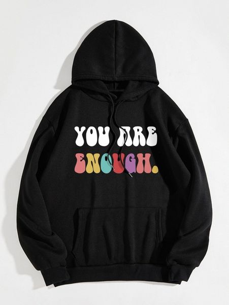 slogan graphic kangaroo pocket drawstring thermal hoodie 598m#, White;black
slogan graphic kangaroo pocket drawstring thermal hoodie 598m#, White;black