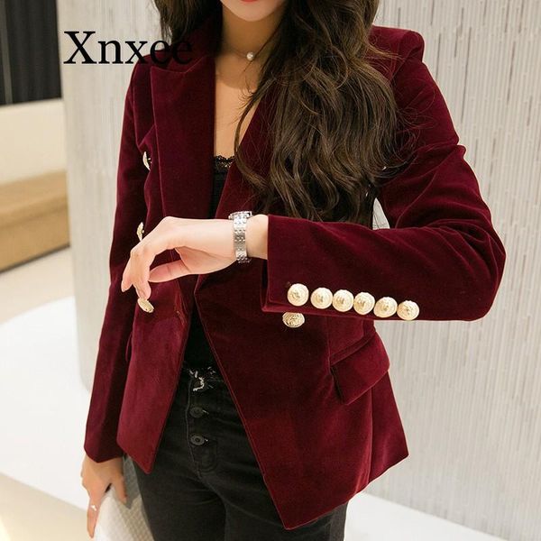 burgundy office coat spring women slim velvet blazer jacket double breasted simple lady blazers high grade women clothing, White;black
burgundy office coat spring women slim velvet blazer jacket double breasted simple lady blazers high grade women clothing, White;black