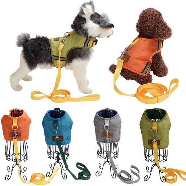 cute pet cat and dog linen-proof vest and chest strap with traction rope suit gray l size
cute pet cat and dog linen-proof vest and chest strap with traction rope suit gray l size