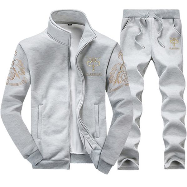men's casual tracksuit set jogging hoodie coat gym running sports jacket sweatpants sportswear outdoor training sweat suit set, Gray
men's casual tracksuit set jogging hoodie coat gym running sports jacket sweatpants sportswear outdoor training sweat suit set, Gray
