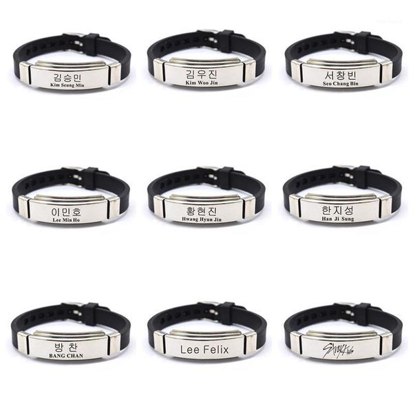 kpop stray kids i am who member signature silicone stainless steel bangles bracelet women men jewelry pulseras1, Golden;silver
kpop stray kids i am who member signature silicone stainless steel bangles bracelet women men jewelry pulseras1, Golden;silver