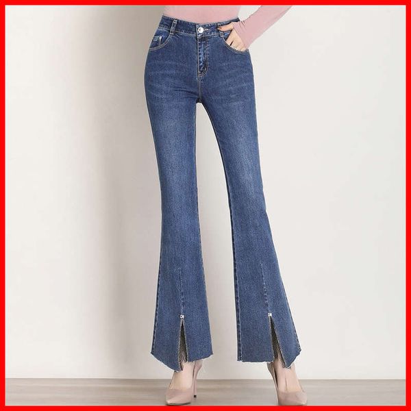 xiyi women's autumn / winter 2020 new denim micro pull high waist slim, hairy hem split pants two colors, Blue
xiyi women's autumn / winter 2020 new denim micro pull high waist slim, hairy hem split pants two colors, Blue