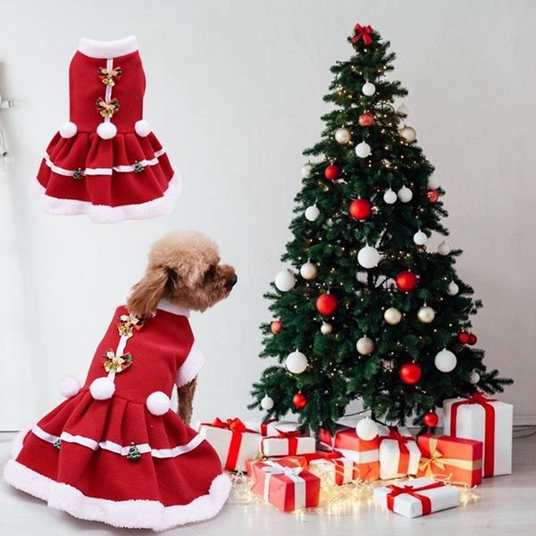 dog apparel pet dress autumn and winter warm clothes girls costume red puppy fleece skirt for christmas
dog apparel pet dress autumn and winter warm clothes girls costume red puppy fleece skirt for christmas