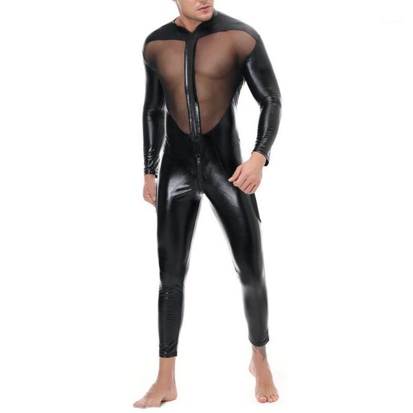 men's lingerie clubwear see through leather tights bodysuit jumpsuit men's underwear patent leather mesh stitching bod1, Black;white
men's lingerie clubwear see through leather tights bodysuit jumpsuit men's underwear patent leather mesh stitching bod1, Black;white
