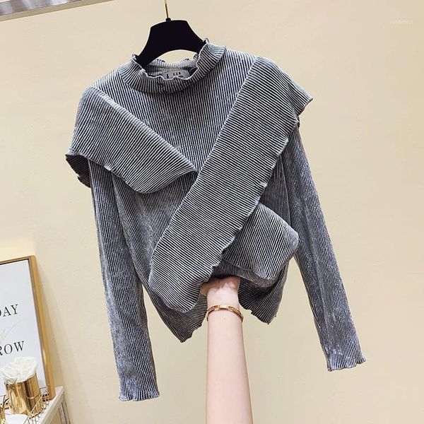 2020 autumn winter new blouse ruffle stitching japan style long-sleeved women's scheming bottoming shirt gx14201, White
2020 autumn winter new blouse ruffle stitching japan style long-sleeved women's scheming bottoming shirt gx14201, White