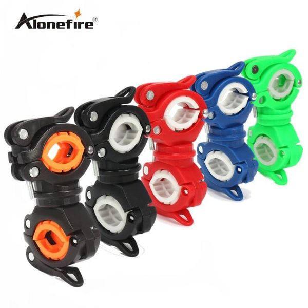 Alonefire Bc05 360 Degree Rotation Bicycle Holder Bike Light Torch Mount Led Head Front Lamp Cycling Headlight Clip