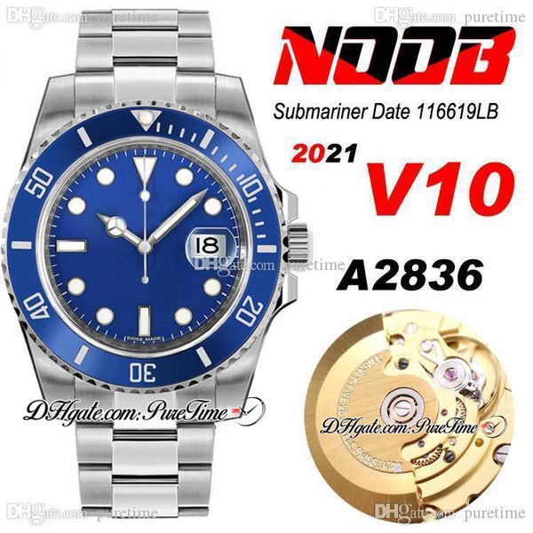 new n v10 eta a2836 automatic blue ceramics bezel blue dial 904l steel mens watch edition swiss super blue hairspring puretime n10c3, Slivery;brown
new n v10 eta a2836 automatic blue ceramics bezel blue dial 904l steel mens watch edition swiss super blue hairspring puretime n10c3, Slivery;brown