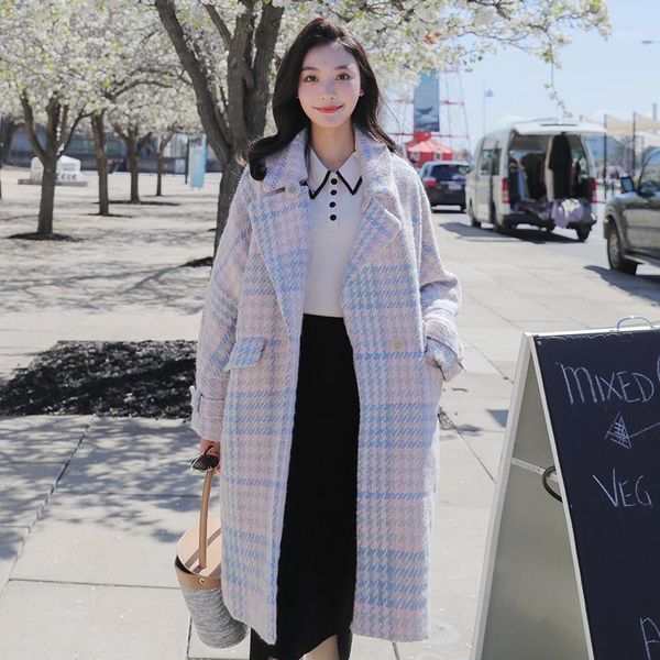 2020new autumnwinter women's wool plaid coat new fashion long woolen coat slim type female winter wool jackets female outw1, Black
2020new autumnwinter women's wool plaid coat new fashion long woolen coat slim type female winter wool jackets female outw1, Black