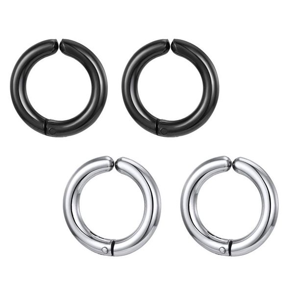 hoop & huggie 1pair simple stainless steel earrings ear clip for women men punk black metal color small circle jewelry e17-p, Golden;silver
hoop & huggie 1pair simple stainless steel earrings ear clip for women men punk black metal color small circle jewelry e17-p, Golden;silver