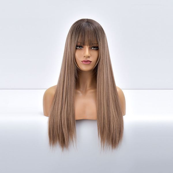 costume accessories black to gold ombre long straight synthetic wig for white women with bangs daily natural heat resistant hair cosplay fib, Silver
costume accessories black to gold ombre long straight synthetic wig for white women with bangs daily natural heat resistant hair cosplay fib, Silver