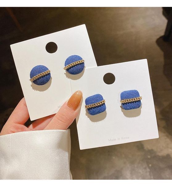 stud autumn and winter geometric flannel ear studs women's small simple earrings youtuber accessories, Golden;silver
stud autumn and winter geometric flannel ear studs women's small simple earrings youtuber accessories, Golden;silver
