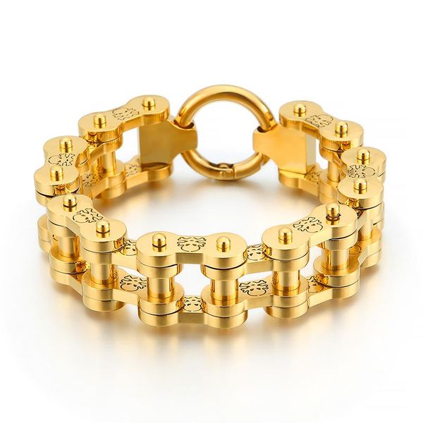 high quatity fashion men black gold engine bike chain stainless steel skeleton locomotive bicycle bike chain bracelets jewelry
high quatity fashion men black gold engine bike chain stainless steel skeleton locomotive bicycle bike chain bracelets jewelry