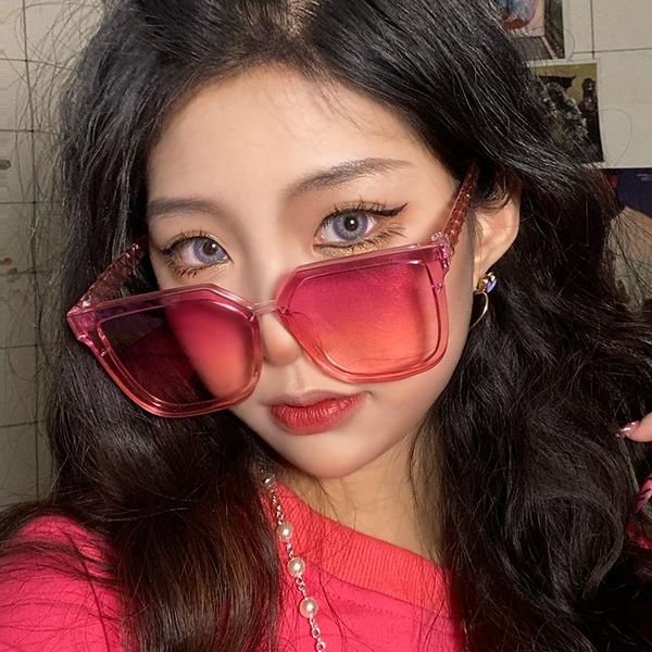 sunglasses square frame women men blue purple pink lens uv400 eye protection girl ladies outdoor eyewear, White;black
sunglasses square frame women men blue purple pink lens uv400 eye protection girl ladies outdoor eyewear, White;black