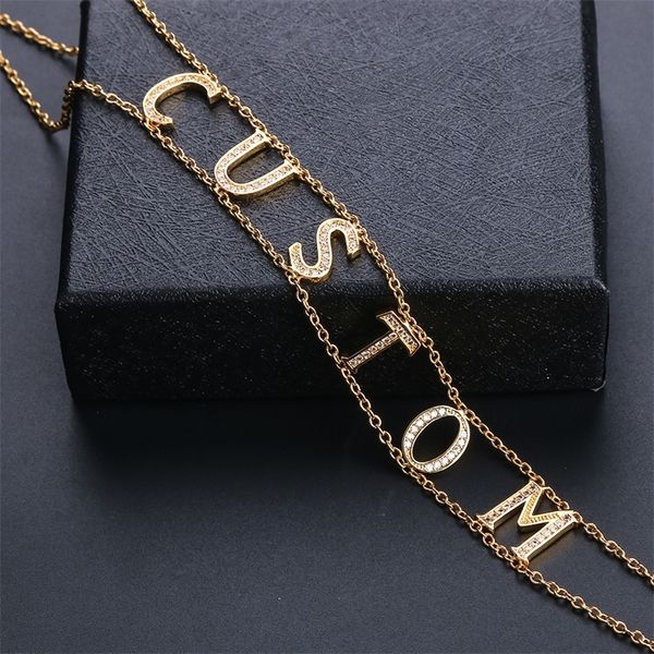 lateefah doule layer custom pendant women chain zirconia gold necklaces ldies personality name choker necklace jewelry y200730, Silver
lateefah doule layer custom pendant women chain zirconia gold necklaces ldies personality name choker necklace jewelry y200730, Silver