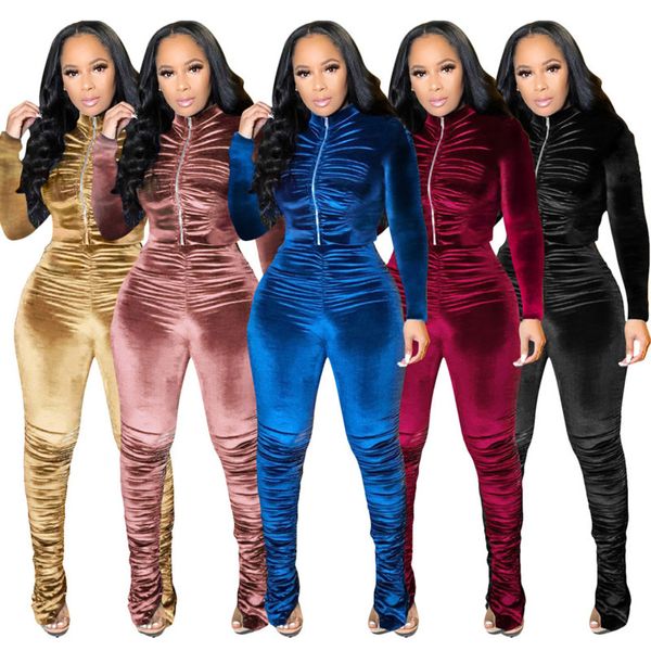 women 2 piece outfits tracksuit fashion korean velvet pleated long sleeve coat pants set lady casual solid zipper cardigan trousure suits am, White
women 2 piece outfits tracksuit fashion korean velvet pleated long sleeve coat pants set lady casual solid zipper cardigan trousure suits am, White