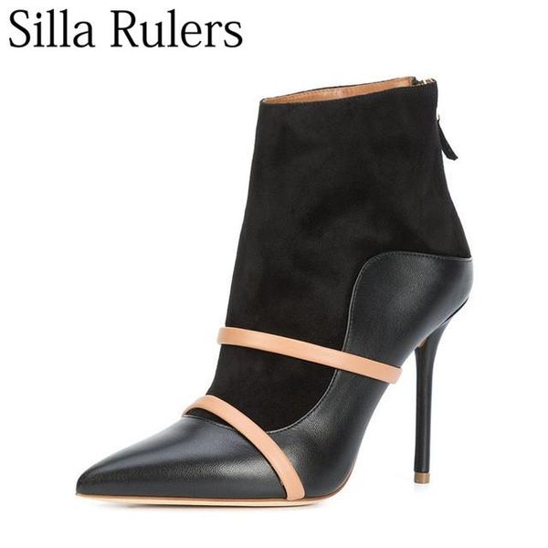 boots silla rulers ladies thin heel ankle pointed toe genuine leather women's high post zipper winter, Black
boots silla rulers ladies thin heel ankle pointed toe genuine leather women's high post zipper winter, Black