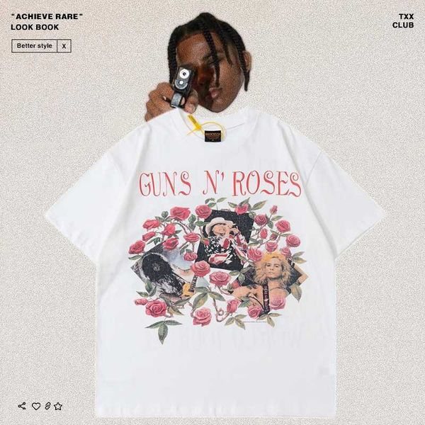 vintage high street guns n ' rose guns and roses ancient men's and women's loose short sleeved t-shirts, White;black
vintage high street guns n ' rose guns and roses ancient men's and women's loose short sleeved t-shirts, White;black
