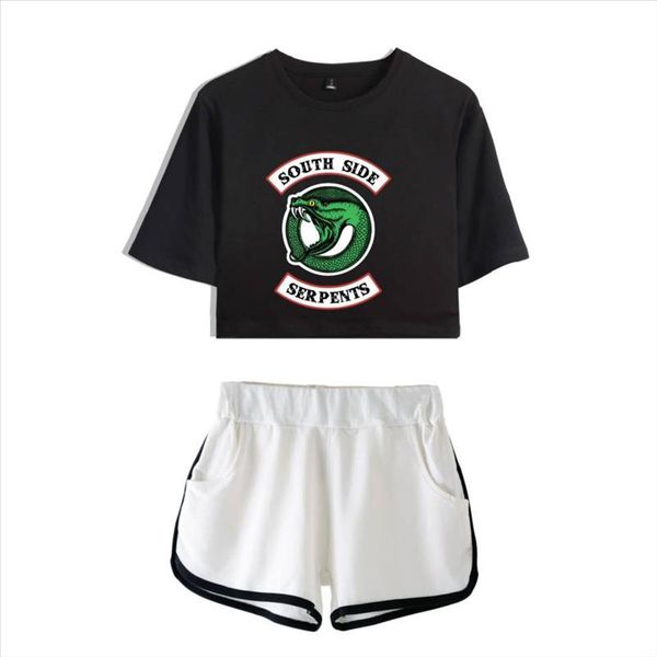 riverdale south side serpents two piece set summer printed 2019 3d printed t shirt new suit shorts crop women fashion, White
riverdale south side serpents two piece set summer printed 2019 3d printed t shirt new suit shorts crop women fashion, White
