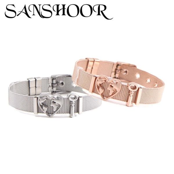 charm bracelets drop sanshoor jewelry key & heart slide charms fit 10mm stainless steel mesh bracelet set as valentine's gift, Golden;silver
charm bracelets drop sanshoor jewelry key & heart slide charms fit 10mm stainless steel mesh bracelet set as valentine's gift, Golden;silver