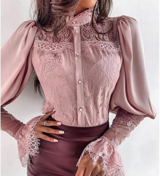 blouse shirts office lady 2021 spring summer print long sleeve lace ruffle women blouses v-neck pullover, White
blouse shirts office lady 2021 spring summer print long sleeve lace ruffle women blouses v-neck pullover, White