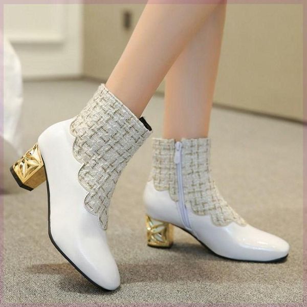 white mid-calf boots female shoes boots-women luxury designer round toe low ladies 2020 mid calf autumn rubber leather, Black
white mid-calf boots female shoes boots-women luxury designer round toe low ladies 2020 mid calf autumn rubber leather, Black