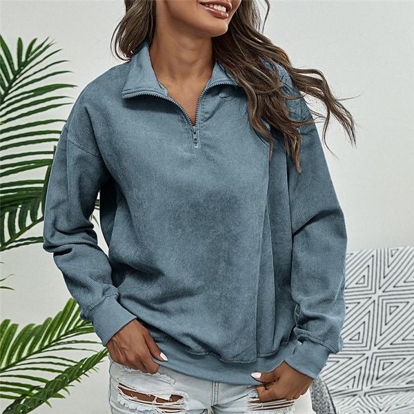 womens vintage corduroy sweatshirts stand color zip up long sleeved pullovers autumn winter casual clothes fashion, Black
womens vintage corduroy sweatshirts stand color zip up long sleeved pullovers autumn winter casual clothes fashion, Black