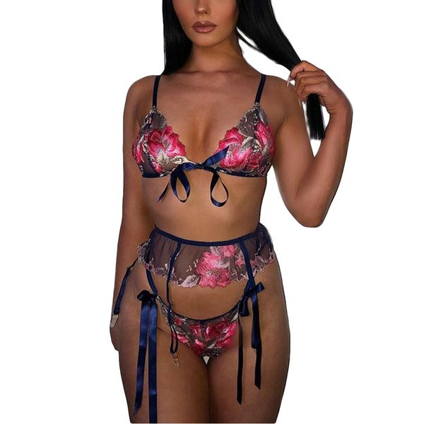 2021 women lingerie sets female deep v-neck floral print bra+garter belt+panty 3pcs outfit suit ladies hollow out underwear, Black;white
2021 women lingerie sets female deep v-neck floral print bra+garter belt+panty 3pcs outfit suit ladies hollow out underwear, Black;white