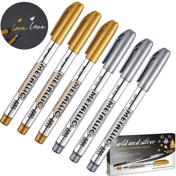 gold and silver metallic marker pens metallic permanent markers for cards writing signature lettering metallic painting pens
gold and silver metallic marker pens metallic permanent markers for cards writing signature lettering metallic painting pens