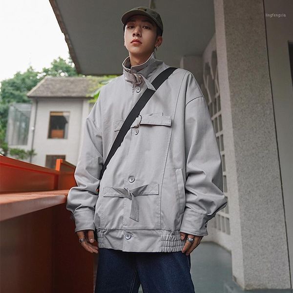 ewq / men's wear lantern long sleeve stand collar oversize coat with pockets loose coat vintage personality casual jacket fs9051, Black;brown
ewq / men's wear lantern long sleeve stand collar oversize coat with pockets loose coat vintage personality casual jacket fs9051, Black;brown