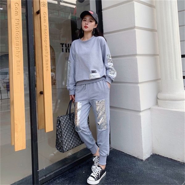 splicing sequin tracksuits feminine casual of two diamond outfits for women sets elastic waist women's training 43ar, White
splicing sequin tracksuits feminine casual of two diamond outfits for women sets elastic waist women's training 43ar, White