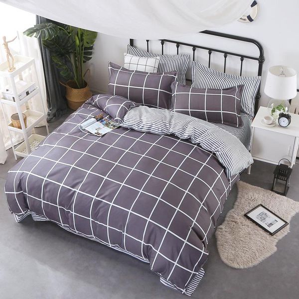 bedding sets classic set grey blue grid summer bed linen 4pcs/set duvet cover pastoral sheet ab side pillowcase christmas gift
bedding sets classic set grey blue grid summer bed linen 4pcs/set duvet cover pastoral sheet ab side pillowcase christmas gift