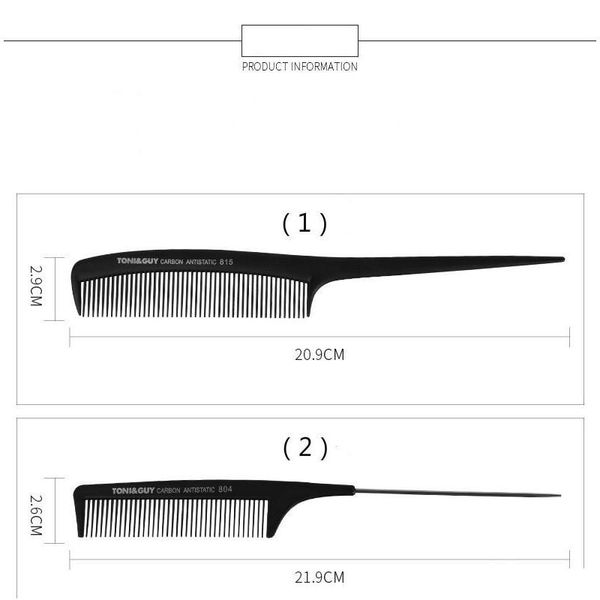 professional hair hard carbon tip tail comb flat head antistatic combs for salon haircut plasti qylyly bdehair, Silver
professional hair hard carbon tip tail comb flat head antistatic combs for salon haircut plasti qylyly bdehair, Silver