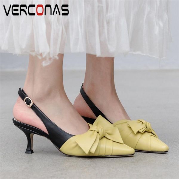 dress shoes verconas women genuine leather butterfly knot thin heels high heeled pointed toe party pumps summer concise sandals woman, Black
dress shoes verconas women genuine leather butterfly knot thin heels high heeled pointed toe party pumps summer concise sandals woman, Black