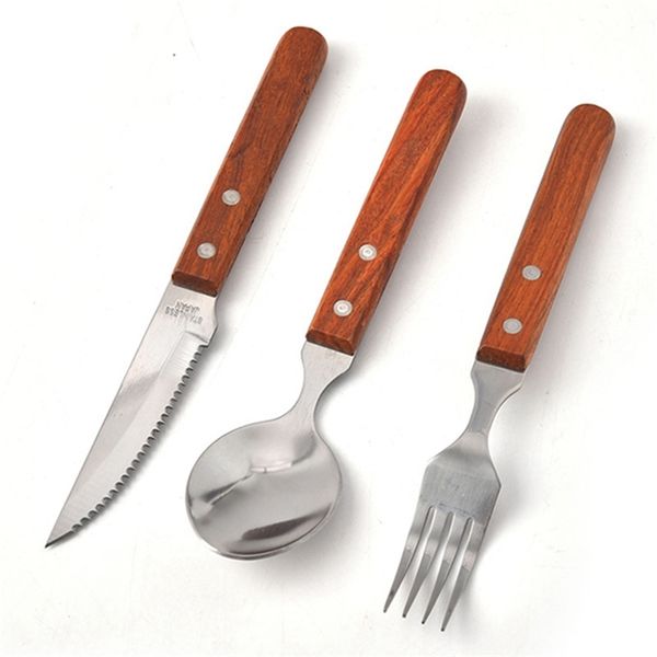 wooden handle stainless steel dinnerware fork knife spoon natural flatware durable western food cutlery tableware set hha1449
wooden handle stainless steel dinnerware fork knife spoon natural flatware durable western food cutlery tableware set hha1449