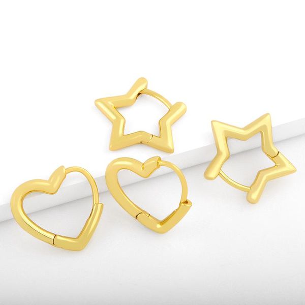 hoop & huggie flola small polished heart earrings for women gold star statement wholesale simple jewelry gifts ersv02, Golden;silver
hoop & huggie flola small polished heart earrings for women gold star statement wholesale simple jewelry gifts ersv02, Golden;silver