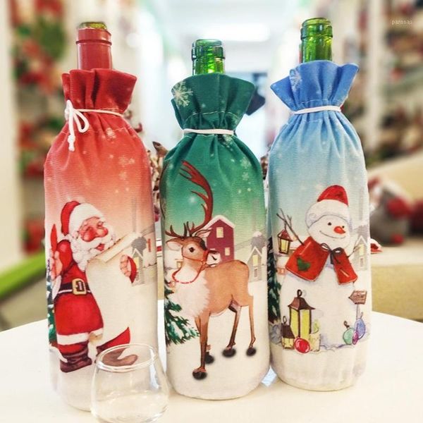 gift wrap christmas elk santa snowman print wine bottle cover bag party home table decor1 
gift wrap christmas elk santa snowman print wine bottle cover bag party home table decor1
