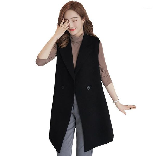 new korean fashion long women's vest spring elegant black sleeveless jacket female autumn cotton waistcoat vests colete ok2861, Black;white
new korean fashion long women's vest spring elegant black sleeveless jacket female autumn cotton waistcoat vests colete ok2861, Black;white