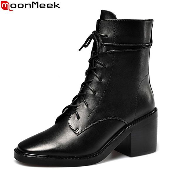 boots moonmeek 2021 arrive fashion simple genuine leather ankle solid black lace up square toe high heels women
boots moonmeek 2021 arrive fashion simple genuine leather ankle solid black lace up square toe high heels women