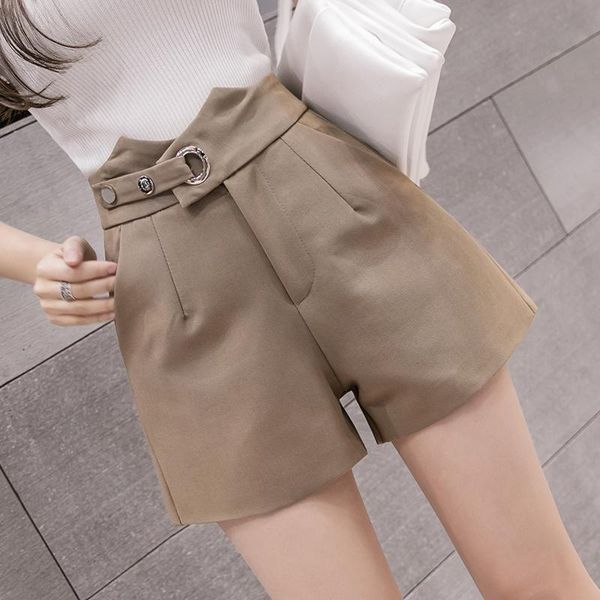 women's shorts elegant irregular high waist 2021 all-match wide legs slim a-line work wear loose casual summer, White;black
women's shorts elegant irregular high waist 2021 all-match wide legs slim a-line work wear loose casual summer, White;black