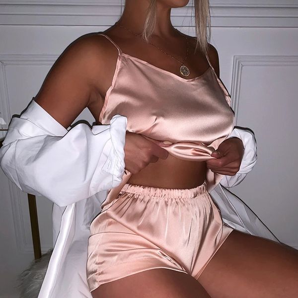 2021 lengerie summer sling v-neck fashion casual ice imitation silk home service shorts suit lingrie bra underwear set c1211, Black;white
2021 lengerie summer sling v-neck fashion casual ice imitation silk home service shorts suit lingrie bra underwear set c1211, Black;white