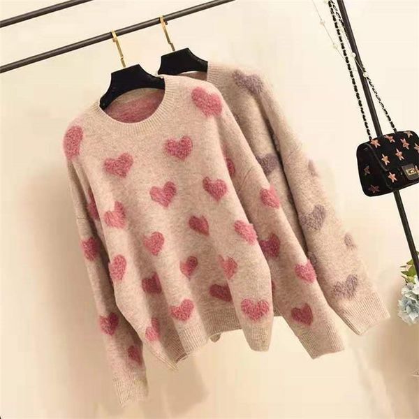 heart pattern knit pullover oversized sweater women jumper winter soft & warm cute long sleeve fluffy knitwear female1, White;black
heart pattern knit pullover oversized sweater women jumper winter soft & warm cute long sleeve fluffy knitwear female1, White;black