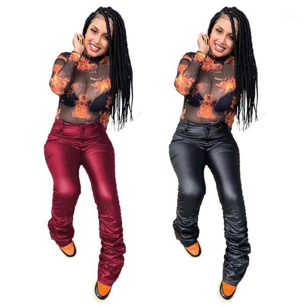 women's pants & capris rstylish women faux leather pant pockets stacked trousers autumn elegant high waist office lady slim vintage cas, Black;white
women's pants & capris rstylish women faux leather pant pockets stacked trousers autumn elegant high waist office lady slim vintage cas, Black;white