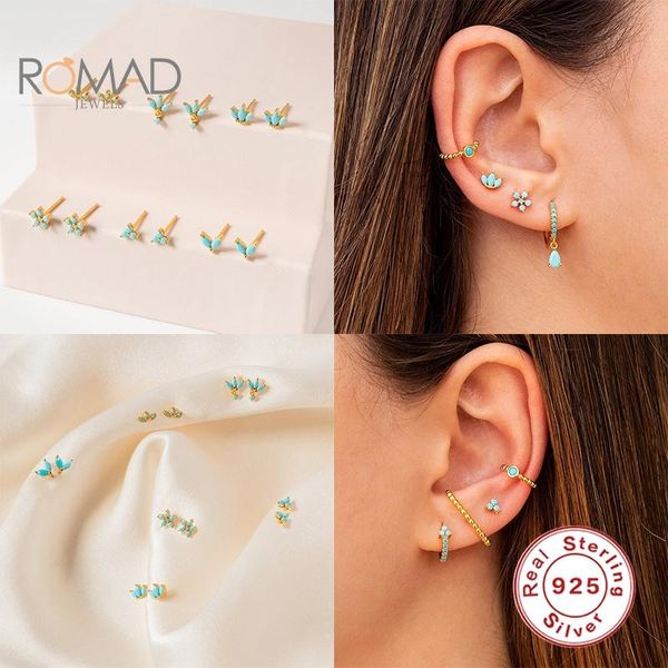 stud romad 925 sterling silver cute earrings set women fashion all-match turquoise 2021 jewelry aretes de mujer, Golden;silver
stud romad 925 sterling silver cute earrings set women fashion all-match turquoise 2021 jewelry aretes de mujer, Golden;silver